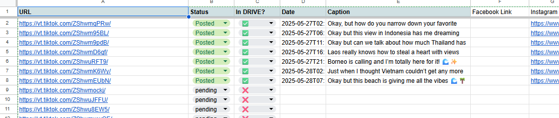 Live Google Sheet Queue